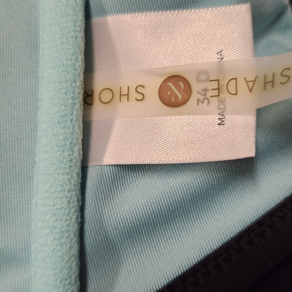 Shade & Shore Black  Aztec Western print  Embroidered Bikini Top size 34 D - Picture 7 of 9